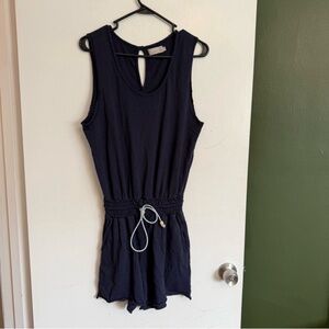 nation ltd navy blue shorts romper drawstring waist 
size large